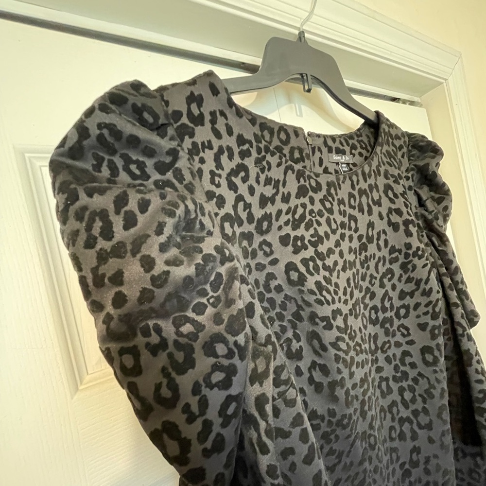 Sami & Jo Black Animal Print Dress 14W